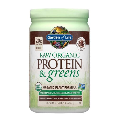 Garden of Life Raw Organic Protein & Greens Real Raw Chocolate Cacao 21.51 oz