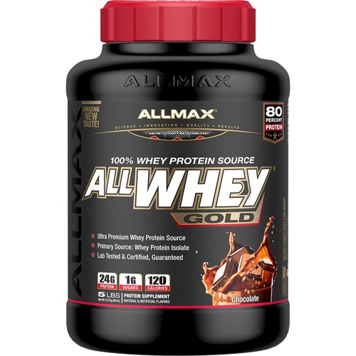 ALLMAX Nutrition ALLWHEY Gold Premium Isolate-Whey Protein Blend Chocolate 5 Lbs