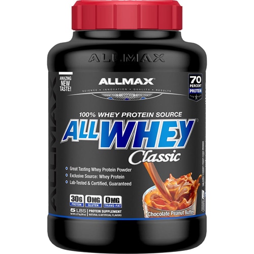 ALLMAX Nutrition ALLWHEY CLASSIC Pure Whey Protein Blend Chocolate Peanut Butter 5 Lbs