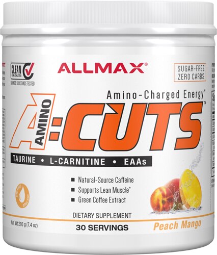 ALLMAX Nutrition A:Cuts Amino Charged Energy Drink Peach Mango 7.4 Oz