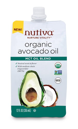 Nutiva Organic Avocado Oil MCT Oil Blend 12 fl oz