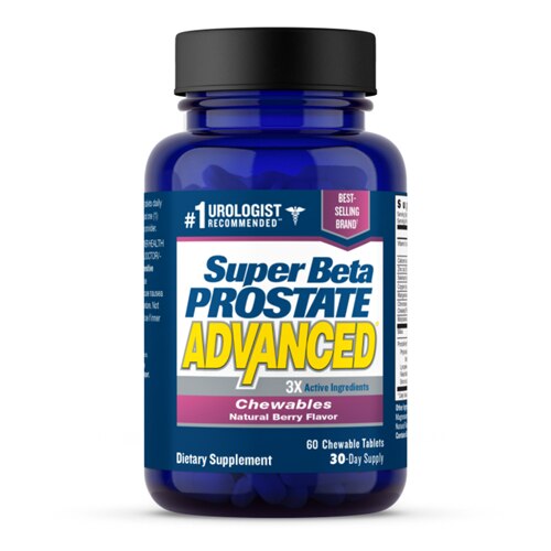 New Vitality Super Beta Prostate Advanced Chewables Natural Berry 60 Chewable Tablets