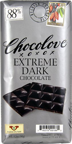 Chocolove Kosher Extreme Dark Chocolate 88% 3.2 oz