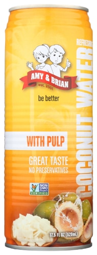 Amy and Brian Coconut Water With Pulp 17.5 fl oz