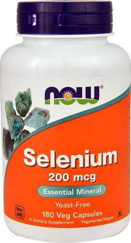 NOW Selenium 200 mcg - 180 Veg Capsules