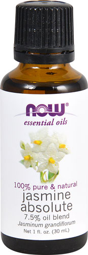 NOW Essential Oils Jasmine Absolute 7.5% Oil Blend 1 fl oz