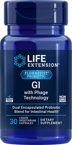 Life Extension Florassist GI with Phage Technology 30 Liquid Vegetarian Capsules