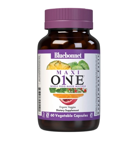 Bluebonnet Nutrition Maxi ONE Whole Food-Based Multiple 90 Vegetable Capsules