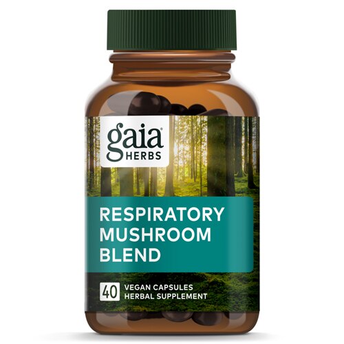 Gaia Herbs Respiratory Mushroom Blend 40 Vegan Capsules