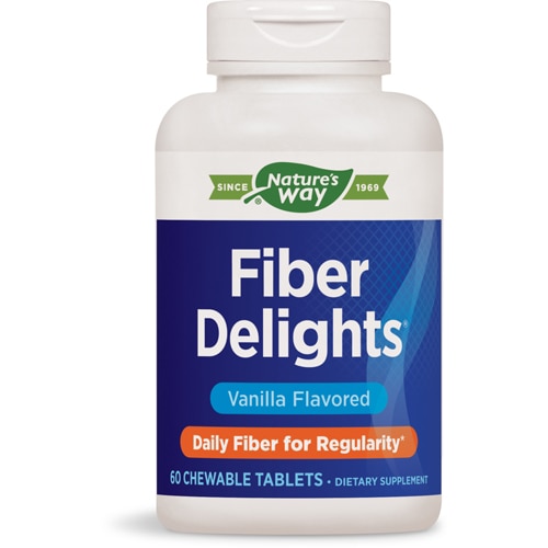 Nature's Way Fiber Delights Vanilla 60 Chewable Tablets