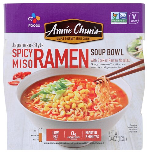 Annie Chun's Spicy Miso Ramen Soup Bowl 5.4 oz