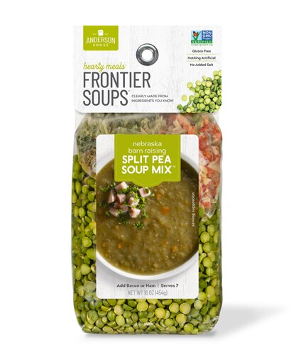 Frontier Soups Hearty Meals Nebraska Barn Raising Split Pea Soup Mix 16 oz