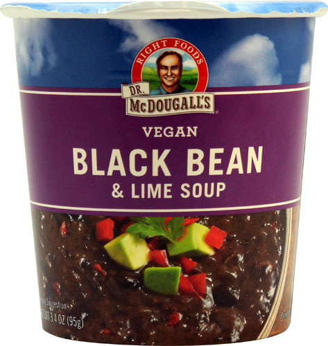 Dr. McDougall's Big Cup Vegan Soup Black Bean & Lime 3.4 oz
