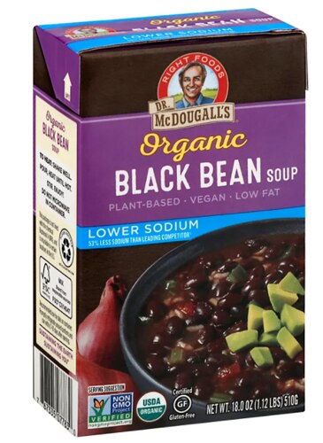 Dr. McDougall's Organic Lower Sodium Soup Black Bean 18 fl oz
