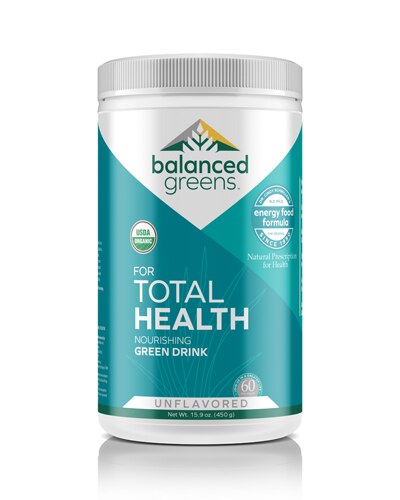 Balanced Greens Total Health Superfood Blend with Probiotics Unflavored 60 Servings