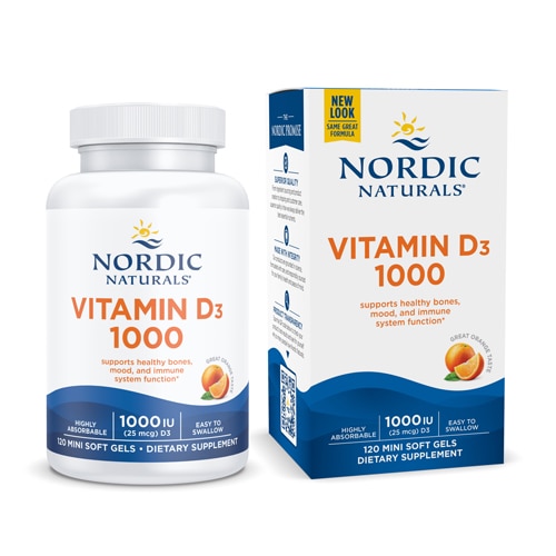 Nordic Naturals Vitamin D3 1000 Orange 1000 IU - 120 Softgels