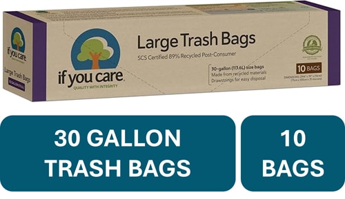 If You Care Trash Bags Large with Handles 30 Gallon 10 Bags