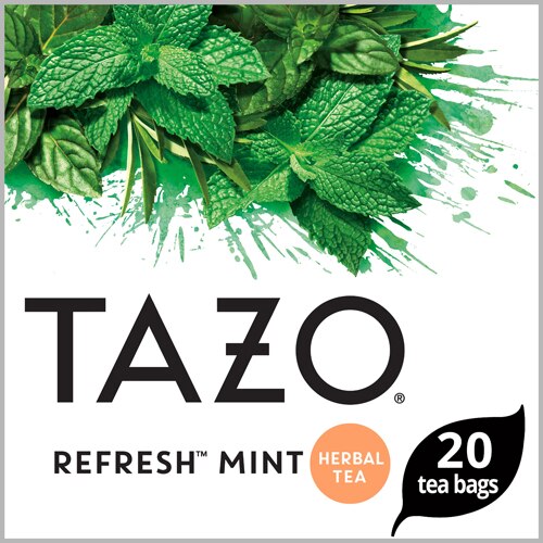 Tazo Caffeine-Free Refresh Mint Herbal Tea 20 Tea Bags