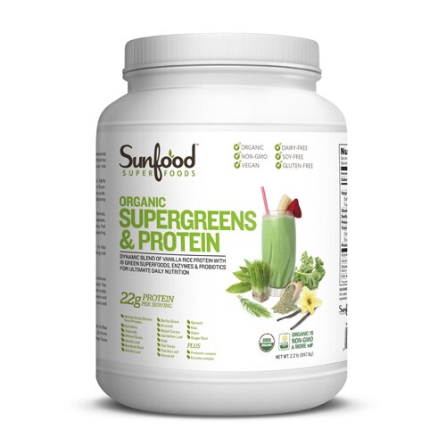 SunFood Organic Supergreens & Protein Vanilla 2.2 lbs
