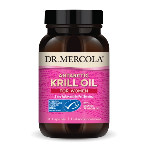 Dr. Mercola Antarctic Krill Oil for Women with Evening Primrose Oil 90 Capsules
