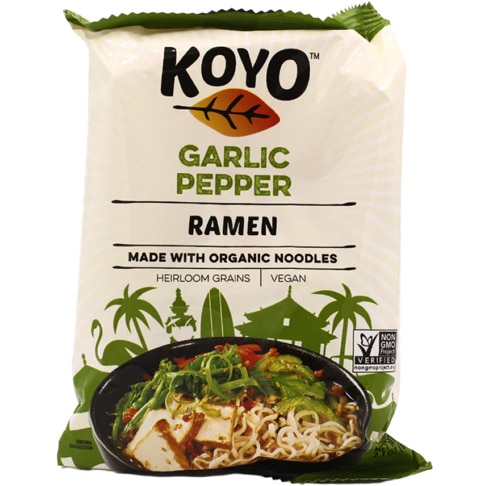 Koyo Ramen Made With Organic Noodles Garlic Pepper 2.1 oz