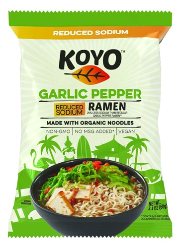 Koyo Reduced Sodium Ramen Garlic Pepper 2.1 oz