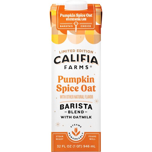 Califia Farms Pumpkin Spice Oat Milk Barista Blend 32 fl oz