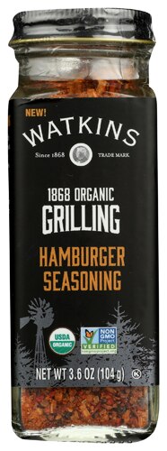 Watkins Organic Hamburger Grilling Seasoning 3.6 oz