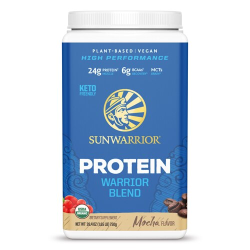 Sunwarrior Warrior Blend Plant-Based Organic Protein Mocha 1.65 lbs