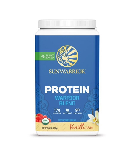 Sunwarrior Warrior Blend Plant-Based Organic Protein Vanilla 1.65 lbs