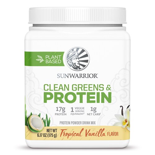 Sunwarrior Clean Greens & Protein Tropical Vanilla 6.17 oz