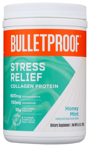 Bulletproof Stress Relief Collagen Protein Honey Mint 8.5 oz