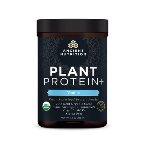 Ancient Nutrition Plant Protein+ Vanilla 11.5 Oz