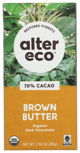 Alter Eco Organic Dark Chocolate Brown Butter 2.82 Oz