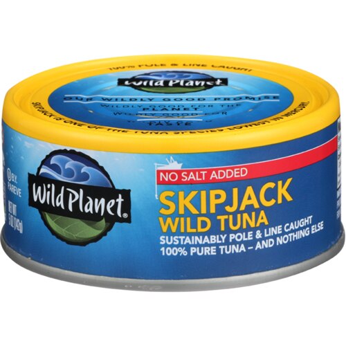 Wild Planet SkipJack Wild Can Tuna No Salt Added 5 oz