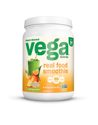 Vega Real Food Smoothie Tropical Green Paradise 18.3 oz