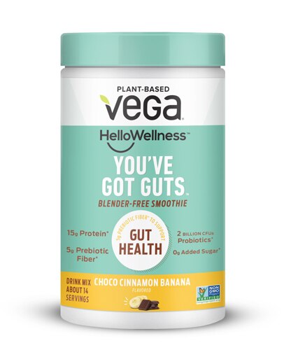 Vega HelloWellness You've Got Guts Blender-Free Smoothie Choco Cinnamon Banana 14.3 oz