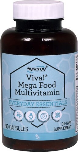 Vitacost Synergy Viva! Mega Food Multivitamin 90 Capsules