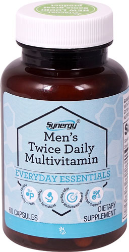 Vitacost Synergy Men's Twice Daily Multivitamin 60 Capsules