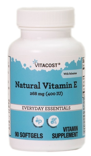 Vitacost Natural Vitamin E with Selenium 268 mg (400 IU) - 90 Softgels