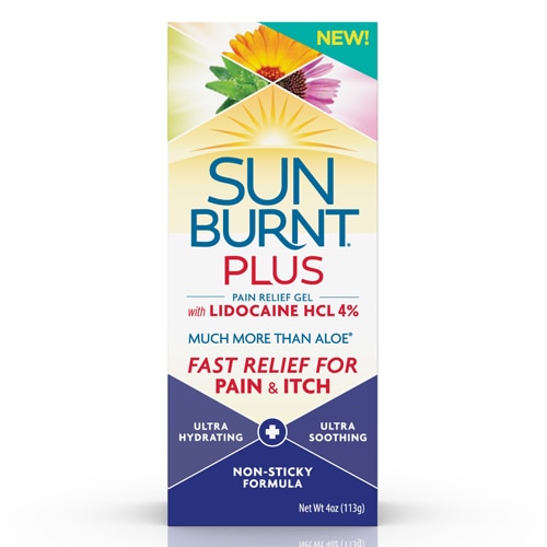 SunBurnt Plus 4% Lidocaine Pain And Itch Relief Gel 4 Oz