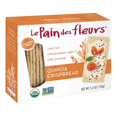 Le Pain des fleurs Organic Crispbread Gluten Free Quinoa 5.3 oz