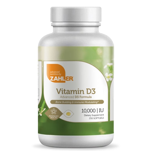 Zahler Vitamin D3 10000 IU - 250 Softgels