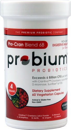 Probium Probiotics Pro-Cran Blend 6B 6 billion CFU - 60 Vegetarian Capsules