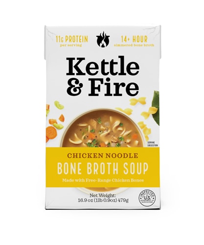 Kettle & Fire Bone Broth Soup Chicken Noodle 16.9 oz