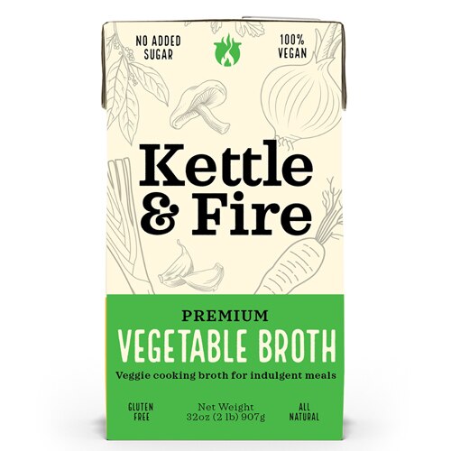 Kettle & Fire Premium Vegetable Cooking Broth 32 oz