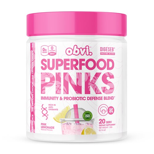 Obvi SuperFood Pinks Immunity & Probiotic Defense Blend Pink Lemonade 4.16 oz
