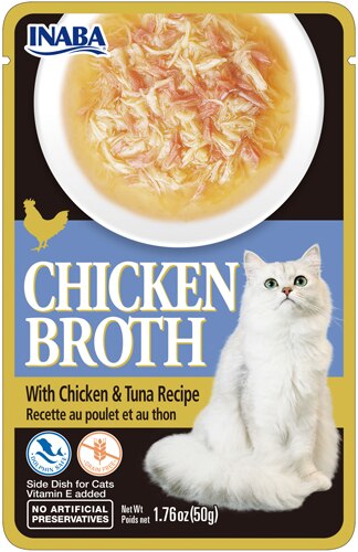 Inaba Grain Free Cat Food - Chicken Broth with Chicken & Tuna Recipe 14.08 oz