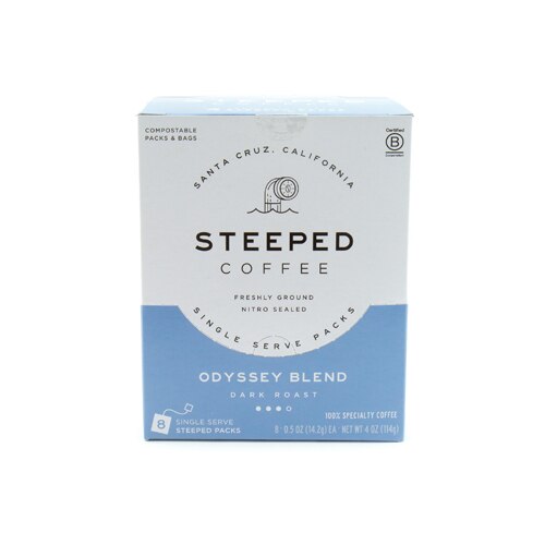 Steeped Coffee Odyssey Blend Dark Roast Single-Serve Packs 8 Packs