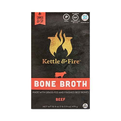 Kettle & Fire Gluten Free Grass-Fed Bone Broth Beef 16.2 Fl Oz